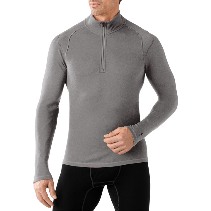 Smartwool Merino 250 Baselayer 1/4 Zip Top Light Grey Heather