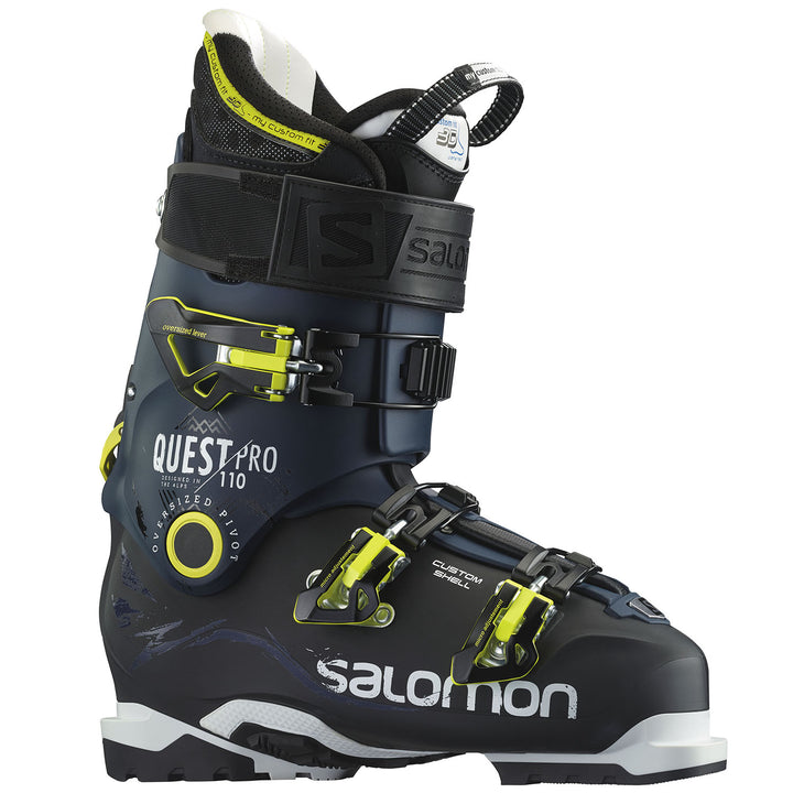 Salomon Quest Pro 110 Ski Boots 2016 Black/Dark Blue Side View