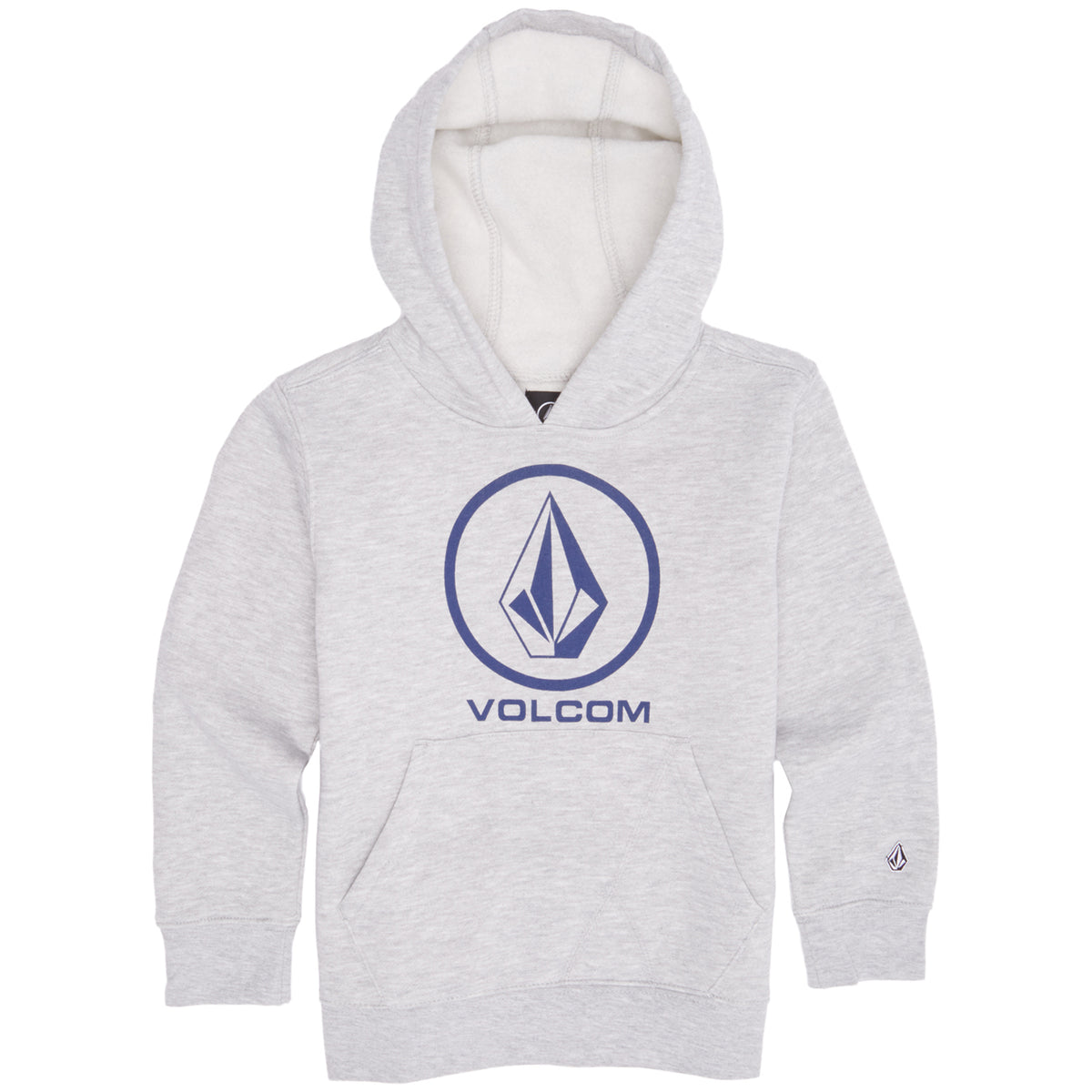 Volcom Single Pullover Hoodie (Ages 2-7) - Little Boys' Old Grey Front View
