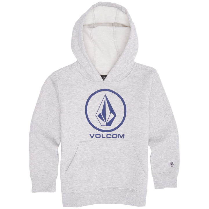 Volcom Single Pullover Hoodie (Ages 2-7) - Little Boys' Old Grey Front View
