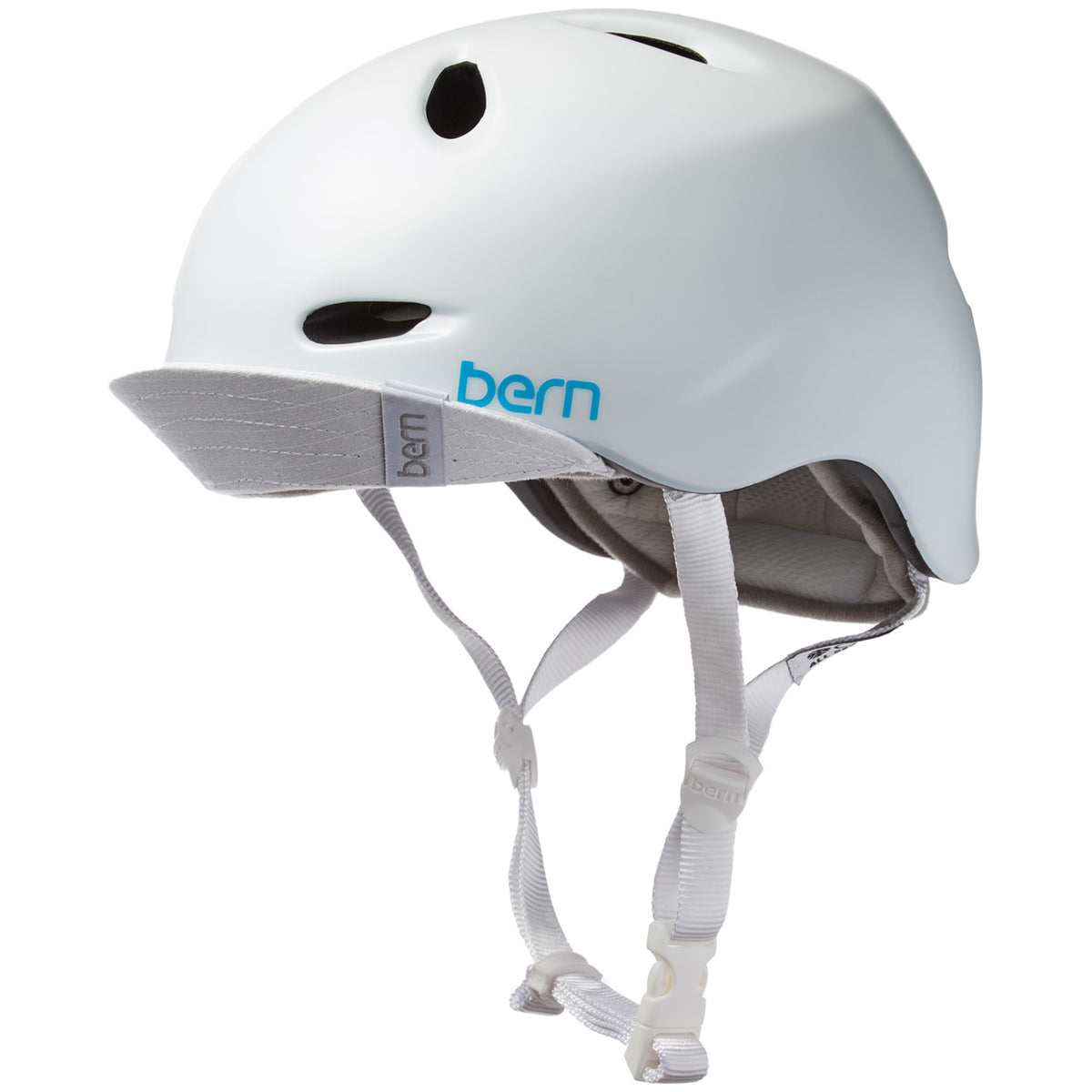 Bern Berkeley Summer Bike Helmet w/ Visor - Women's Satin White