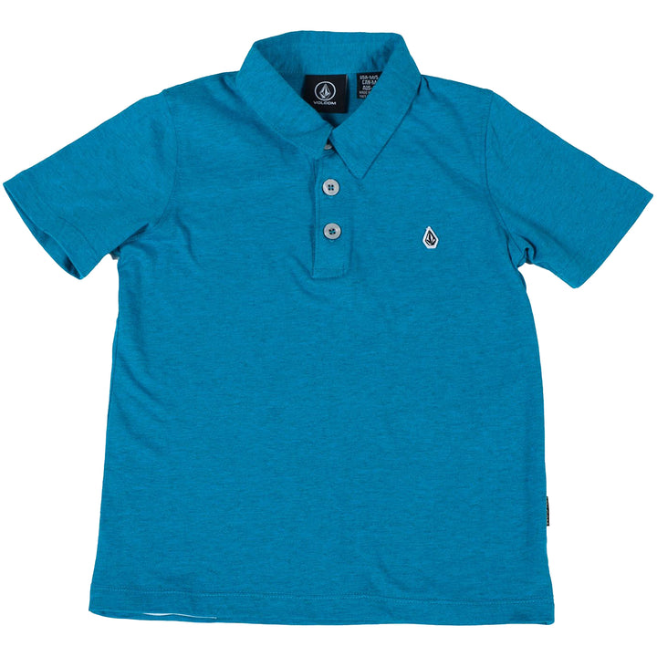 Volcom Wowzer Polo Short-Sleeve Shirt (Ages 2-7) - Little Boys' Atlantic Blue