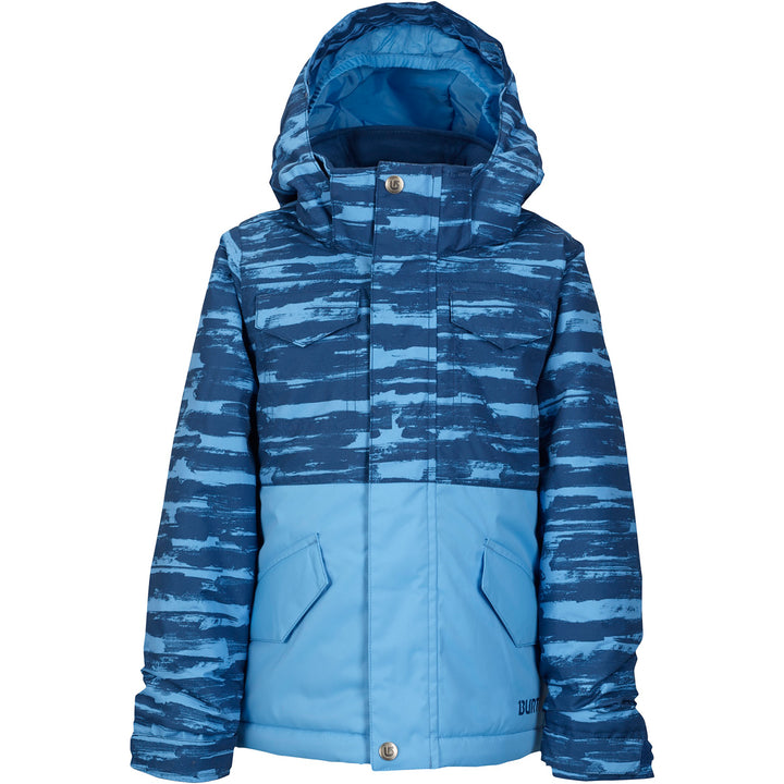 Burton Minishred Fray Jacket - Little Boys' Boro Sloppy Stripe/Blue Steel Front View