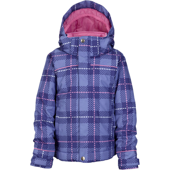 Burton Minishred Elodie Jacket - Little Girls' Inky-Dinky Plaid Front View