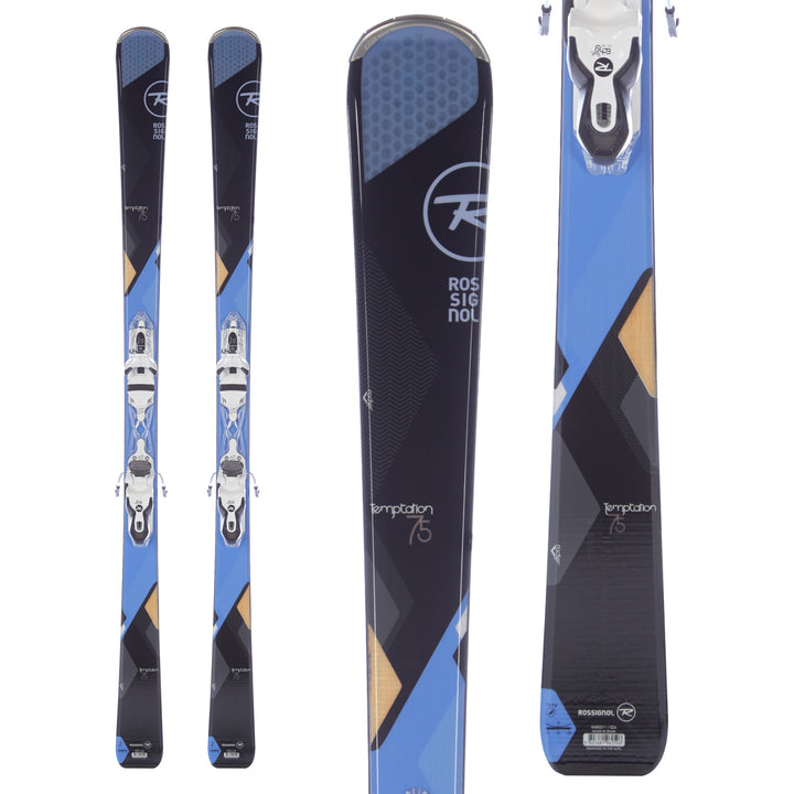 Rossignol Temptation 75 Skis + Saphir 100 Bindings - Women's 2016