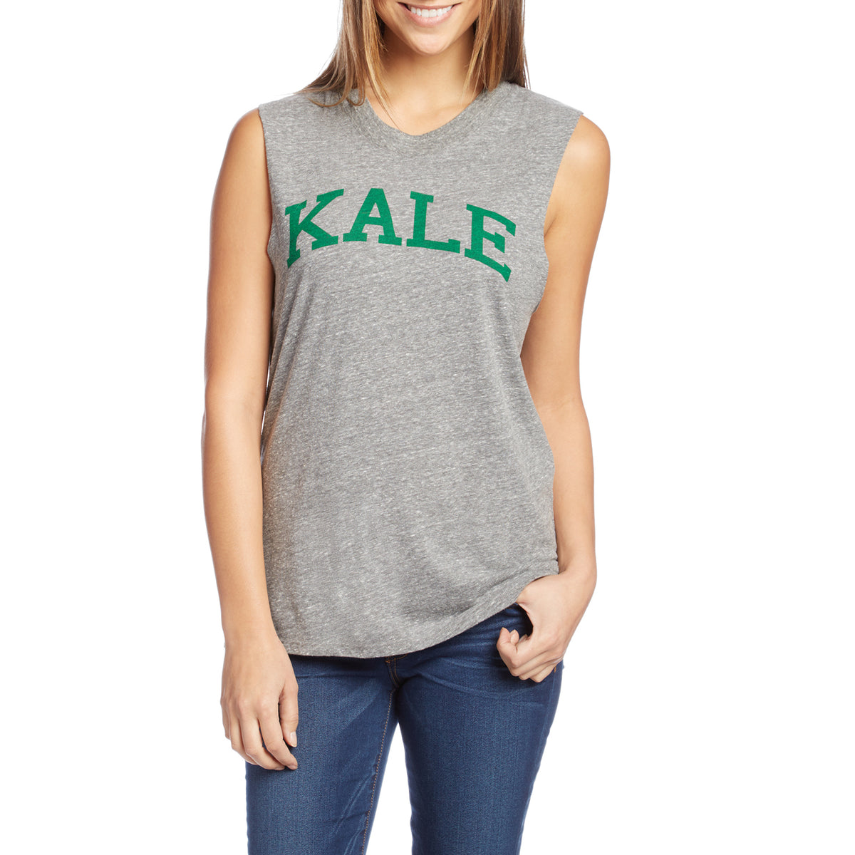 Sub_Urban Riot Kale Muscle Tank Top - Women's Heather Grey Front View