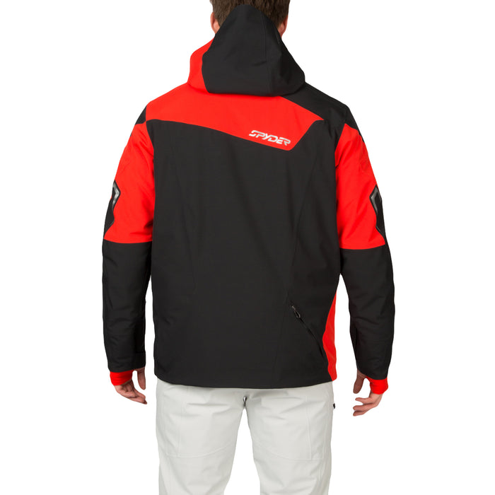 Spyder Leader Jacket Black/Volcano/Black Back View