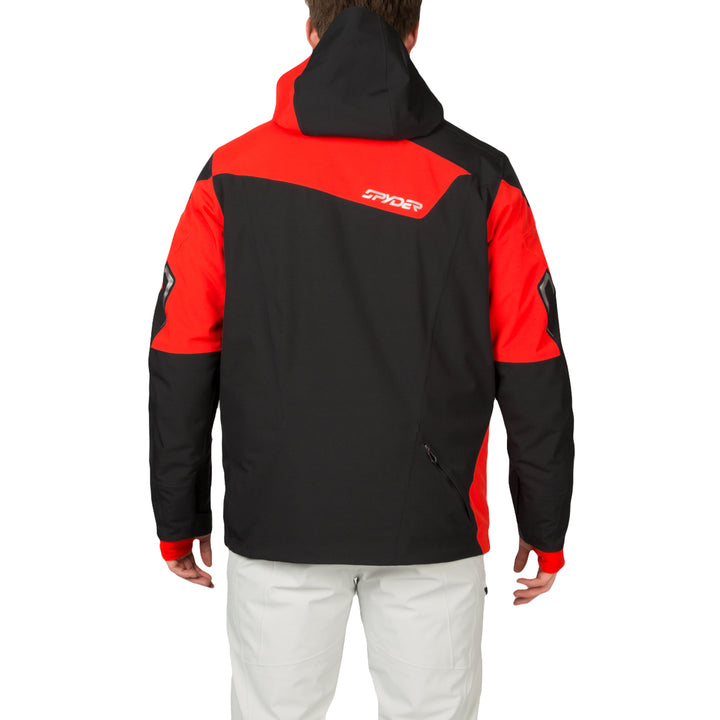 Spyder Leader Jacket Black/Volcano/Black Back View