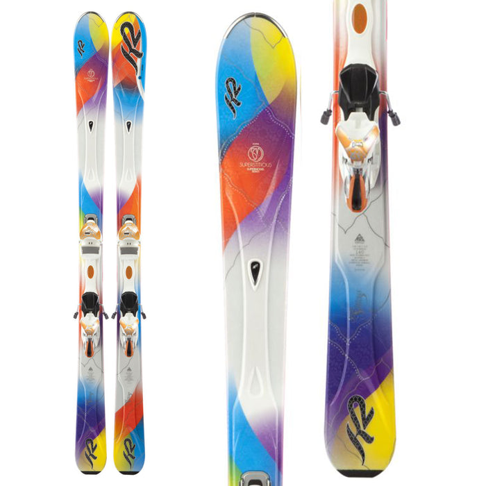 K2 SuperStitious Skis + Marker ERS 11.0 TC Bindings - Women's 2013