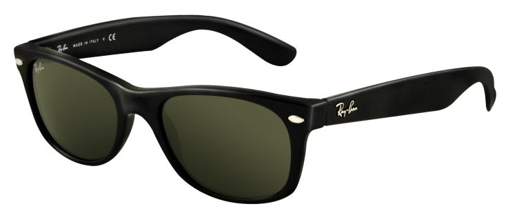 Ray Ban RB2132 New Wayfarer Sunglasses Black/Crystal Green