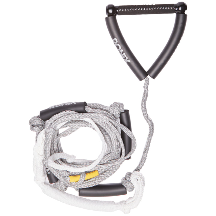 Ronix 10" Surf Handle + 25 ft Bungee Surf Rope Silver