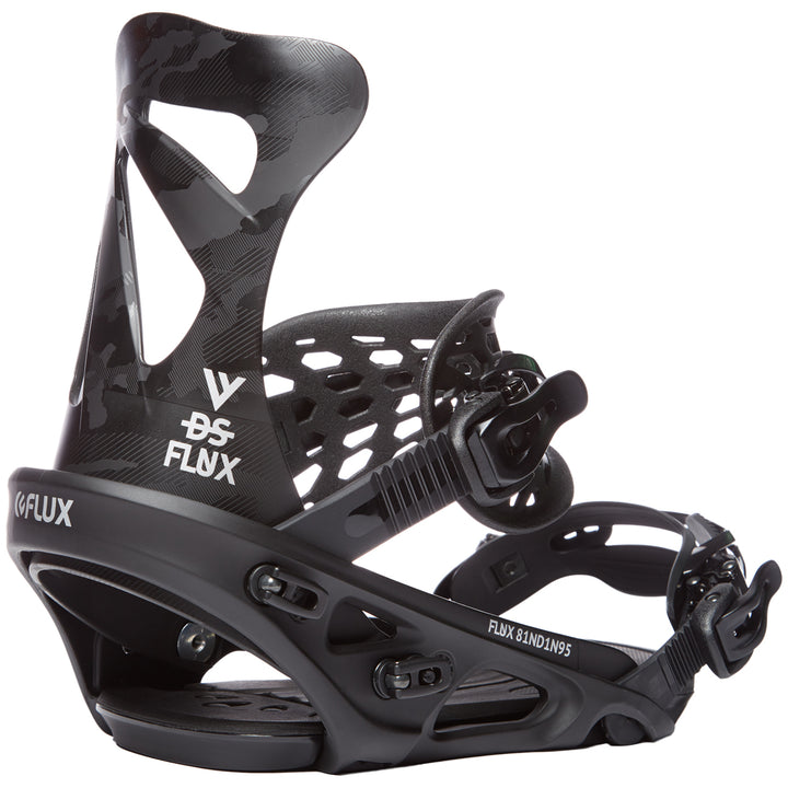 Flux DS Snowboard Bindings 2016 Black Invisible Camo Back View