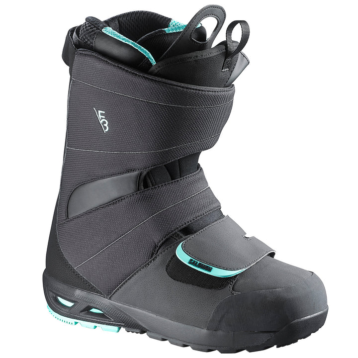Salomon F3.0 Snowboard Boots 2016 Black/Charcoal/Turquoise