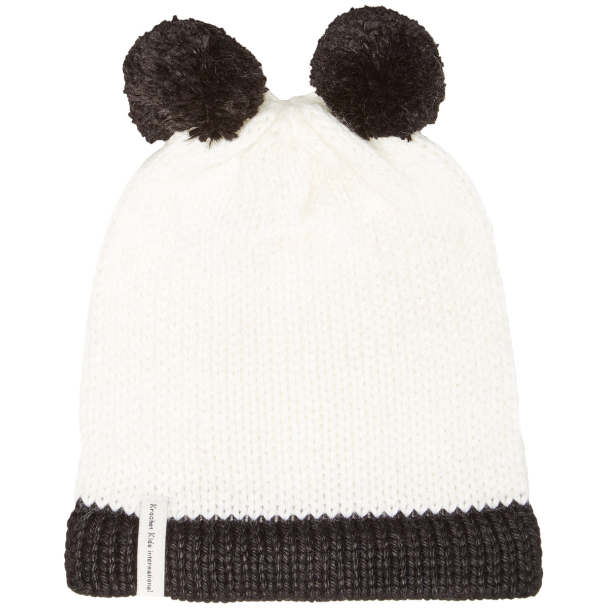 Krochet Kids The Panda Beanie - Little Kids' Natural Detail 1 View