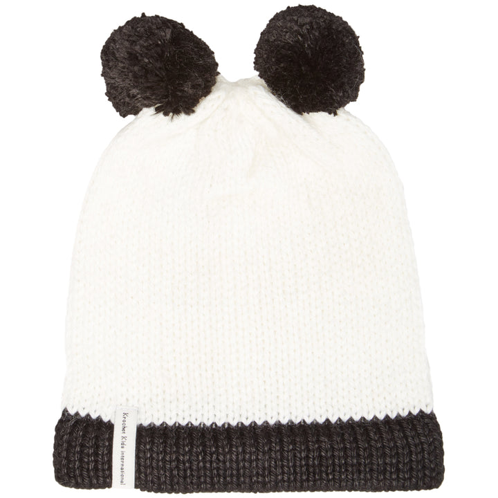 Krochet Kids The Panda Beanie - Little Kids' Natural Detail 1 View