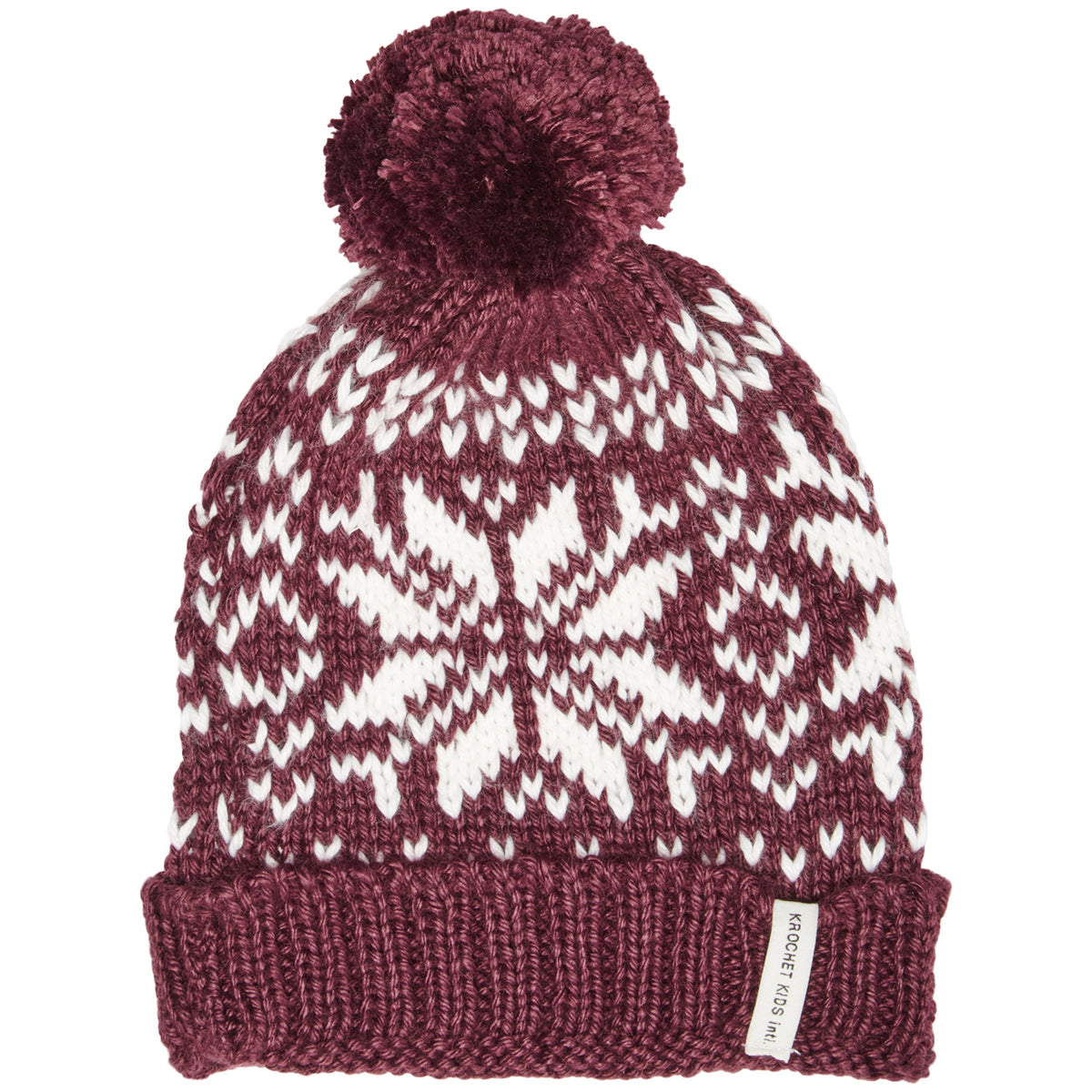 Krochet Kids The Becks Junior Beanie - Little Girls' Fig Snowflake
