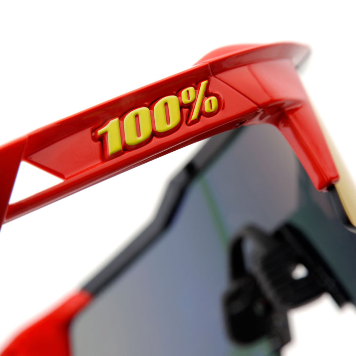 100% SpeedCraft SL Sunglasses Fire Red/Smoke Lens