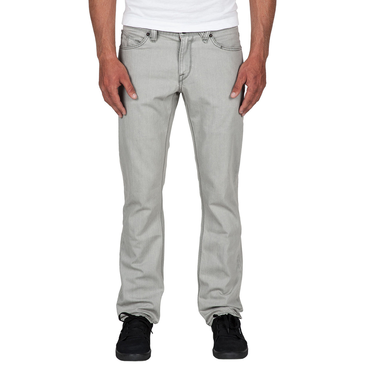 Volcom Vorta Jeans Concrete Front View