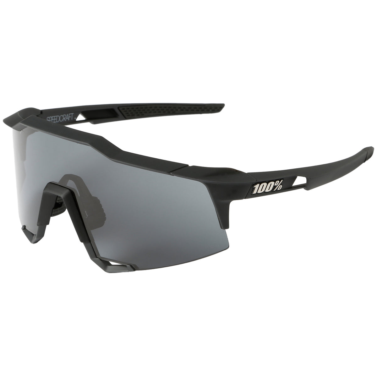 100% SpeedCraft Sunglasses Gunmetal/Smoke Lens Front View