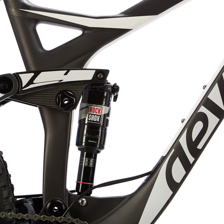 Devinci Troy Carbon RS Complete Mountain Bike 2016 Carb/Wht/Coal Detail 2 View