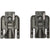 Hotronic Slide Strap Brackets Black Front View