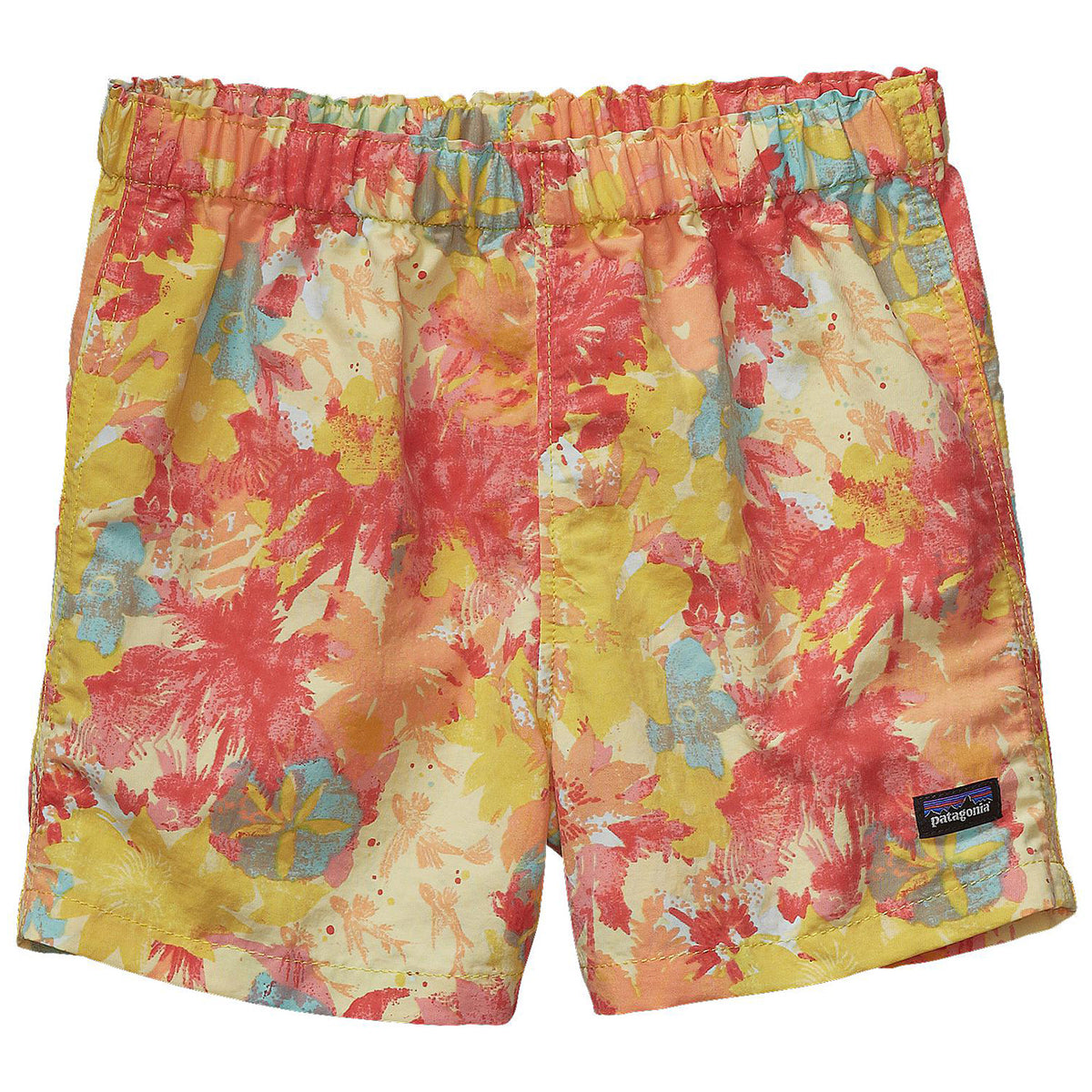 Patagonia Baggies Shorts (Ages 2-7) - Little Girls' Neo Tropics Lite/Blazing Yellow Front View