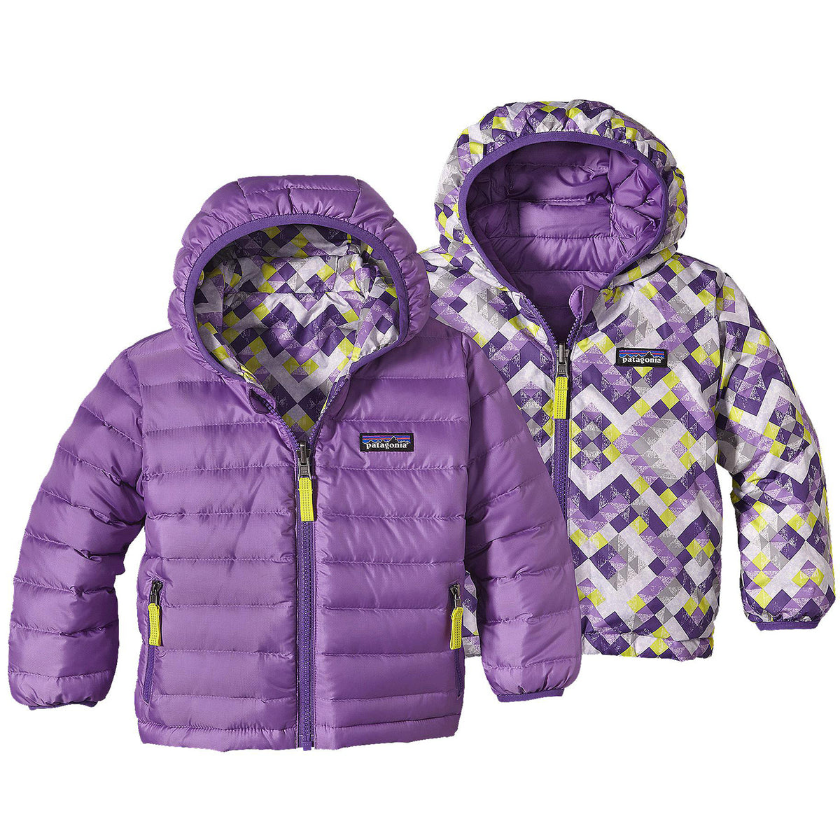 Patagonia Reversible Down Sweater Hoodie - Little Kids' Light Acai