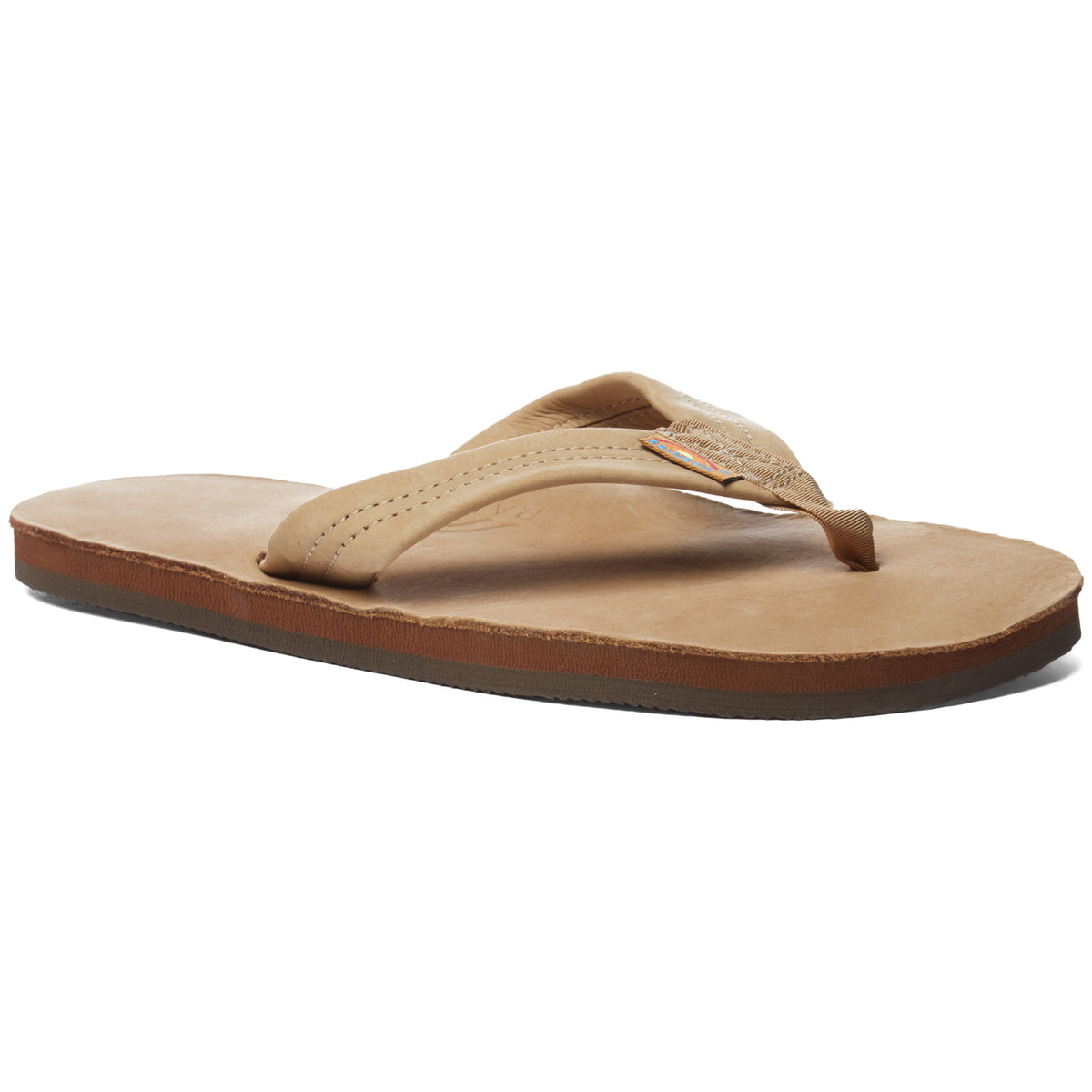 Rainbow Premier Leather- Single Layer Sandals Sierra Brown Front View