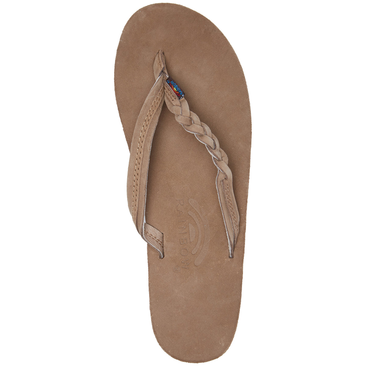 Rainbow Flirty Braidy Leather Sandals - Women's Dark Brown Top View