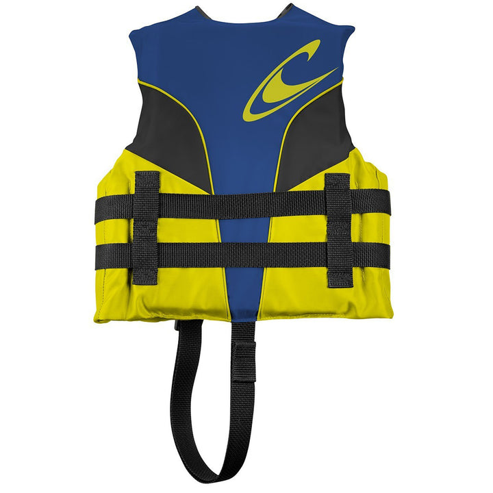 O'Neill Child Superlite USCG Wakeboard Vest - Big Kids' 2018 Pacific/Yellow/Black:Yellow Back View