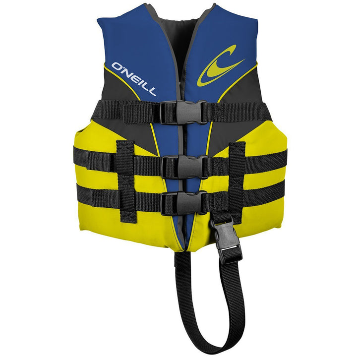 O'Neill Child Superlite USCG Wakeboard Vest - Big Kids' 2018 Pacific/Yellow/Black:Yellow Front View