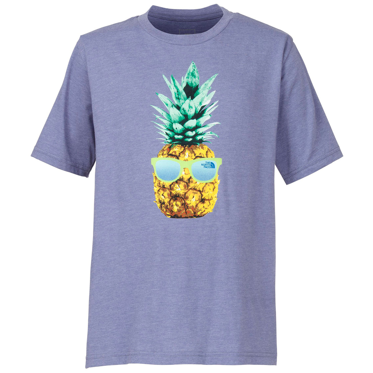 The North Face Short-Sleeve Graphic T-Shirt - Boys' Pelagic Blue Heather Front View