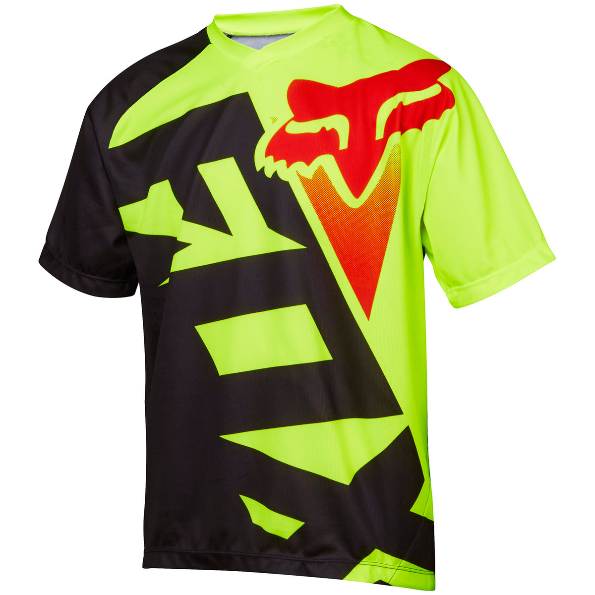 Fox Ranger Jersey - Big Boys' Flo Yellow Front View