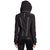 Blanc Noir Windbreaker Jacket - Women's Black Hood View