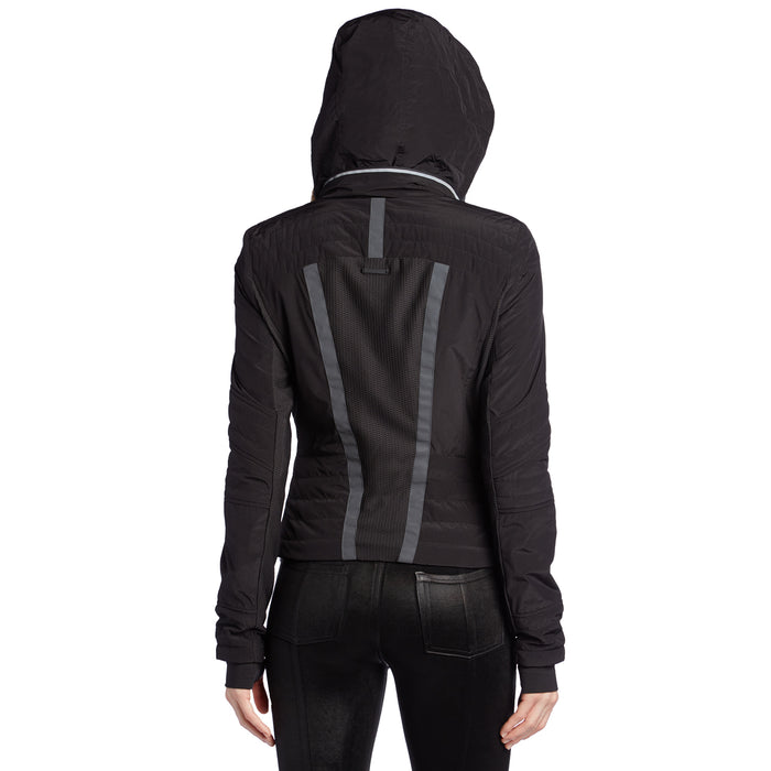 Blanc Noir Windbreaker Jacket - Women's Black Hood View