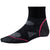Smartwool PhD® Cycle Ultra Light Mini Socks - Women's Black/Punch Front View