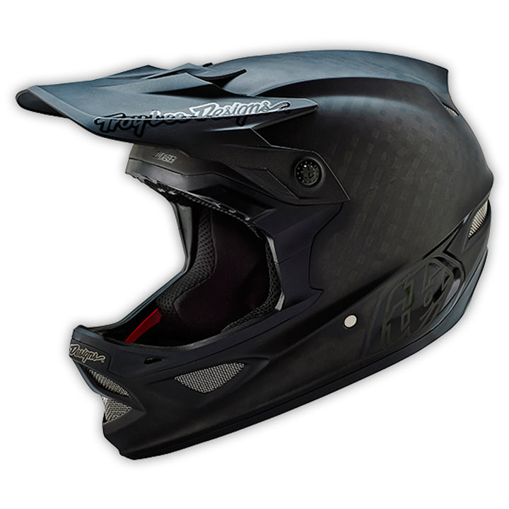 Troy Lee Designs D3 Carbon Bike Helmet Midnight Black Left Side View