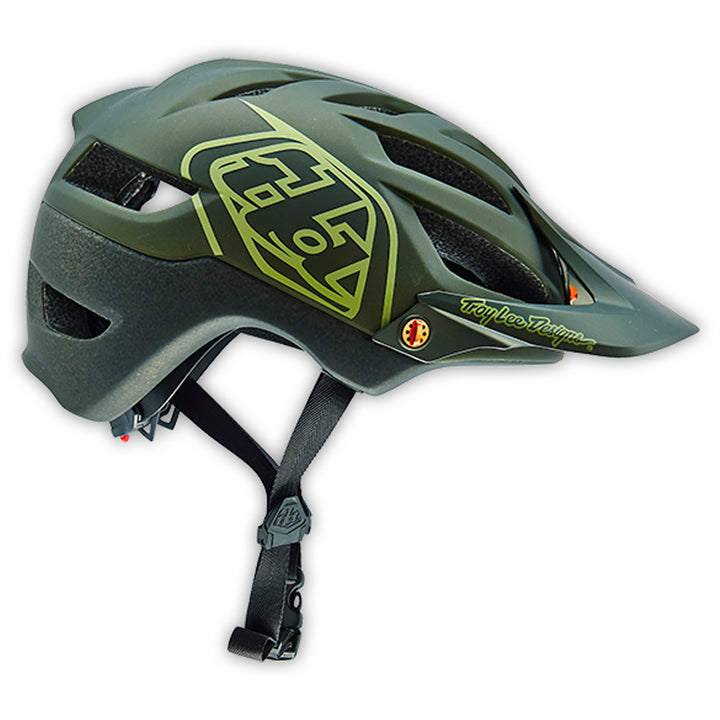 Troy Lee Designs A1 Bike Helmet Drone Army Green Detail 1 View