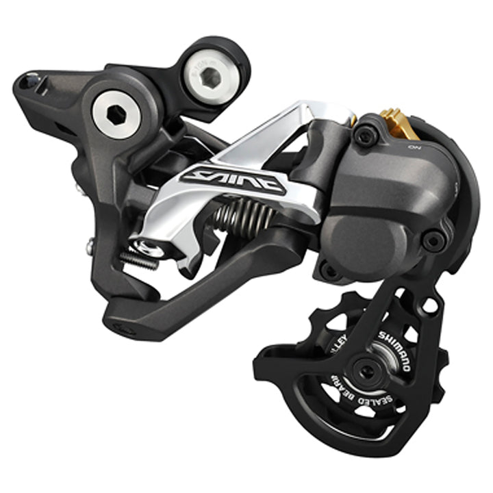 Shimano Saint RD-M820 Shadow+ 10-Speed Rear Derailleur Black Front View
