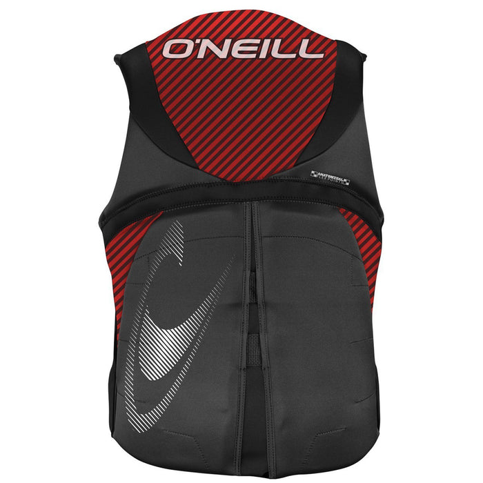 O'Neill Reactor USCG Wakeboard Vest Graphite/Red/Black Back View