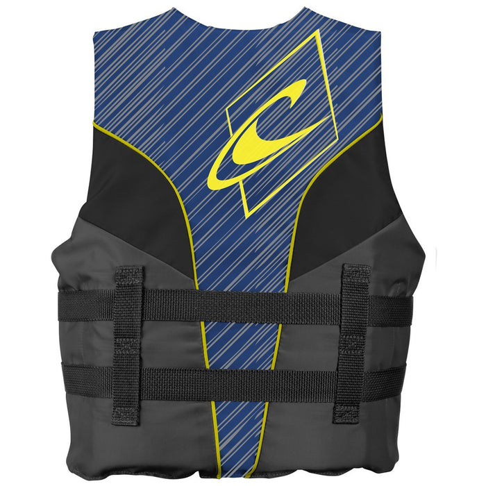 O'Neill Youth Superlite USCG Wakeboard Vest - Big Kids' 2018 Pacific/Smoke/Black:White Back View
