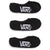 Vans Classic Super No Show Socks - 3 Pair Pack Black Front View