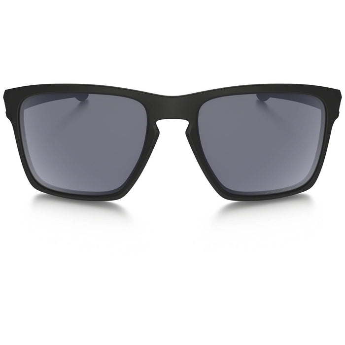 Oakley Sliver XL Sunglasses Matte Black/Grey Polarized Front View