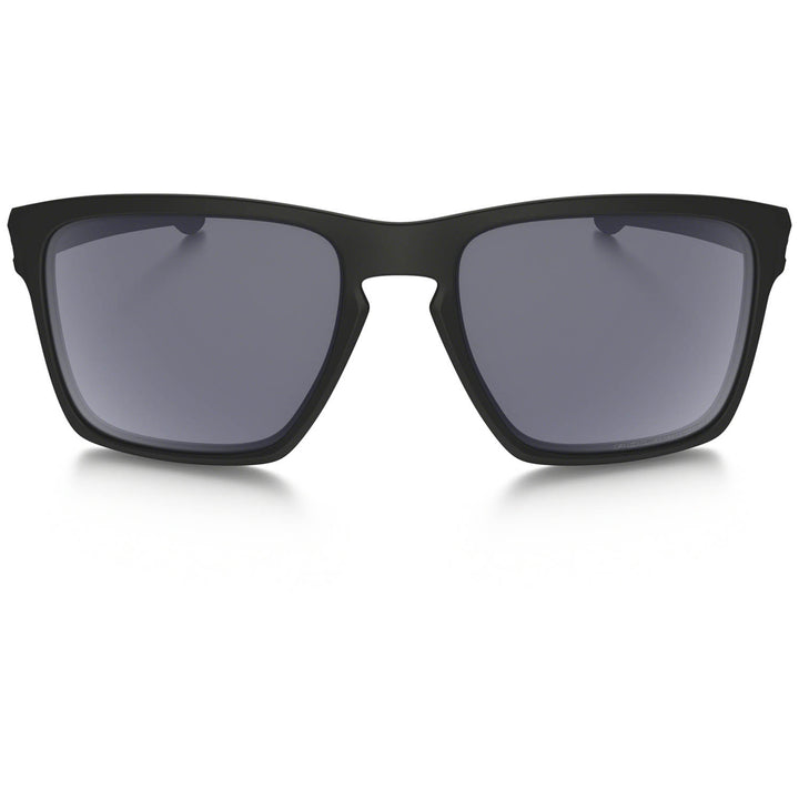 Oakley Sliver XL Sunglasses Matte Black/Grey Polarized Front View