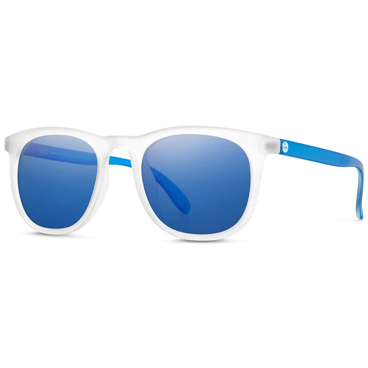 Sunski Seacliff Sunglasses Frosted/Blue Polarized Front View