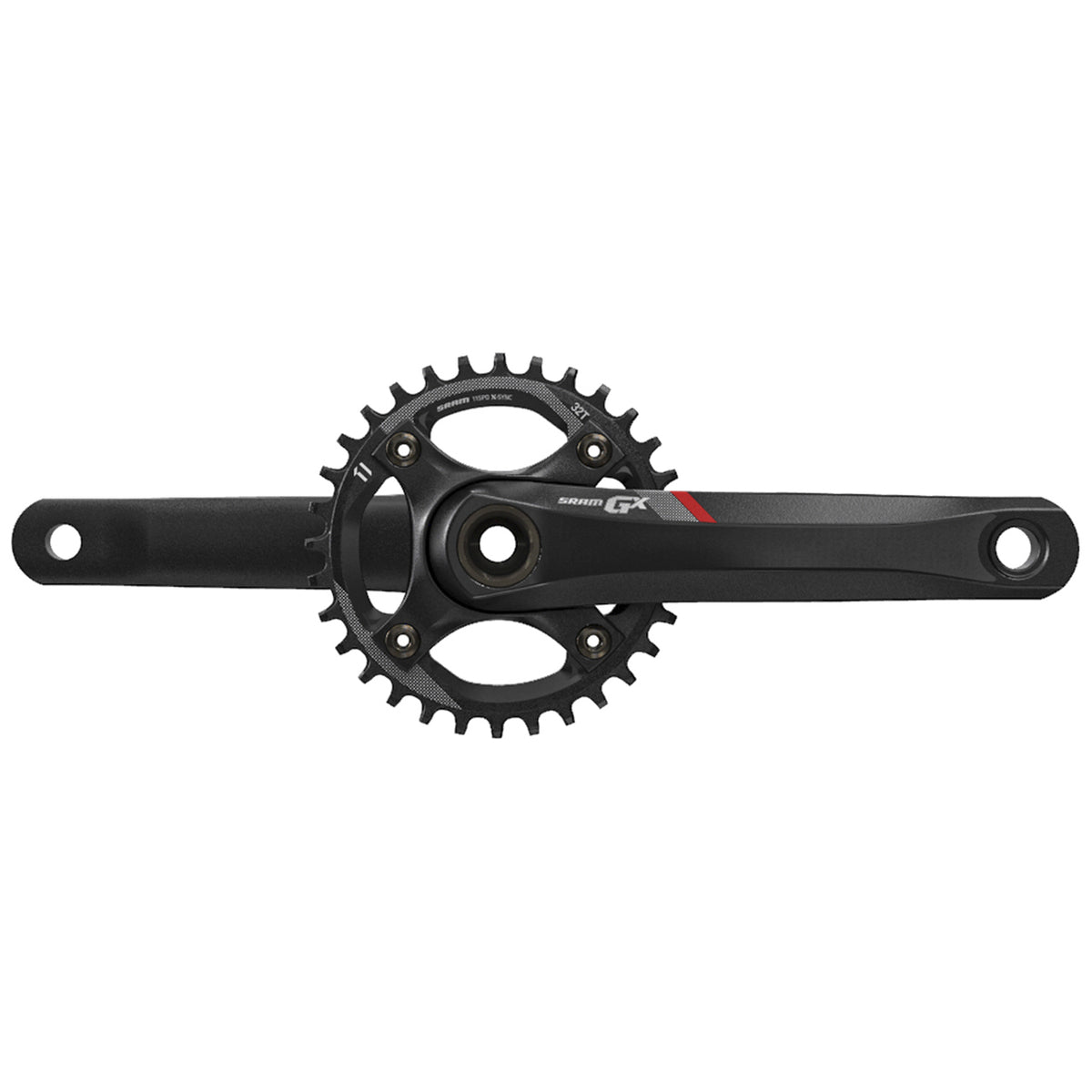 SRAM GX-1400 GXP 11-Speed Crankset Black Side View