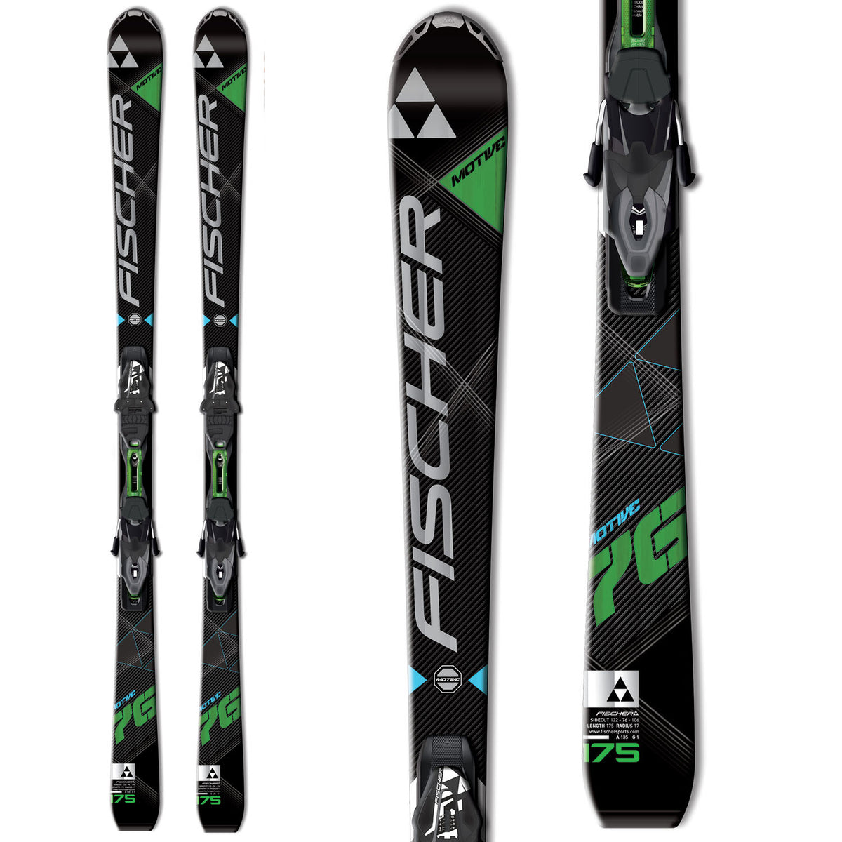 Fischer Motive 76 Skis + RS 11 Bindings 2016