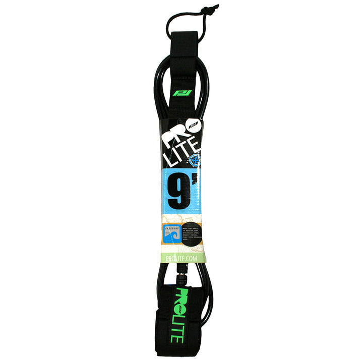 Pro-Lite 9' Freesurf Double Swivel Surfboard Leash Black