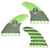 Captain Fin CF Medium Single Tab Tri Fin Set Green