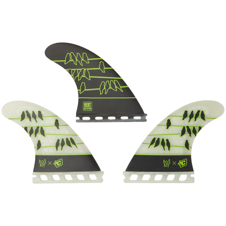 Creatures of Leisure Nat Young Vert Medium Single Tab Tri Fin Set